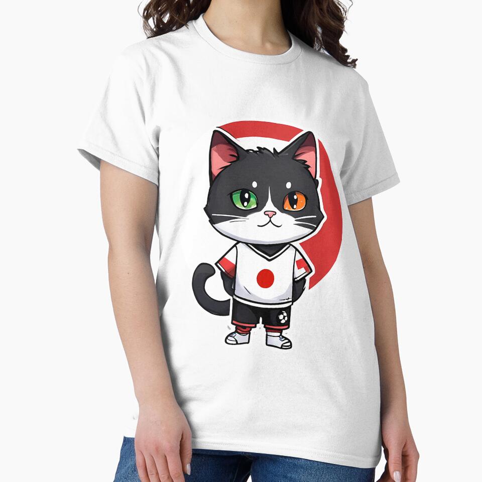 Japan Sports Team A Cat Wearing Colours Of Japanese Flag D18 by nolanaygiz
