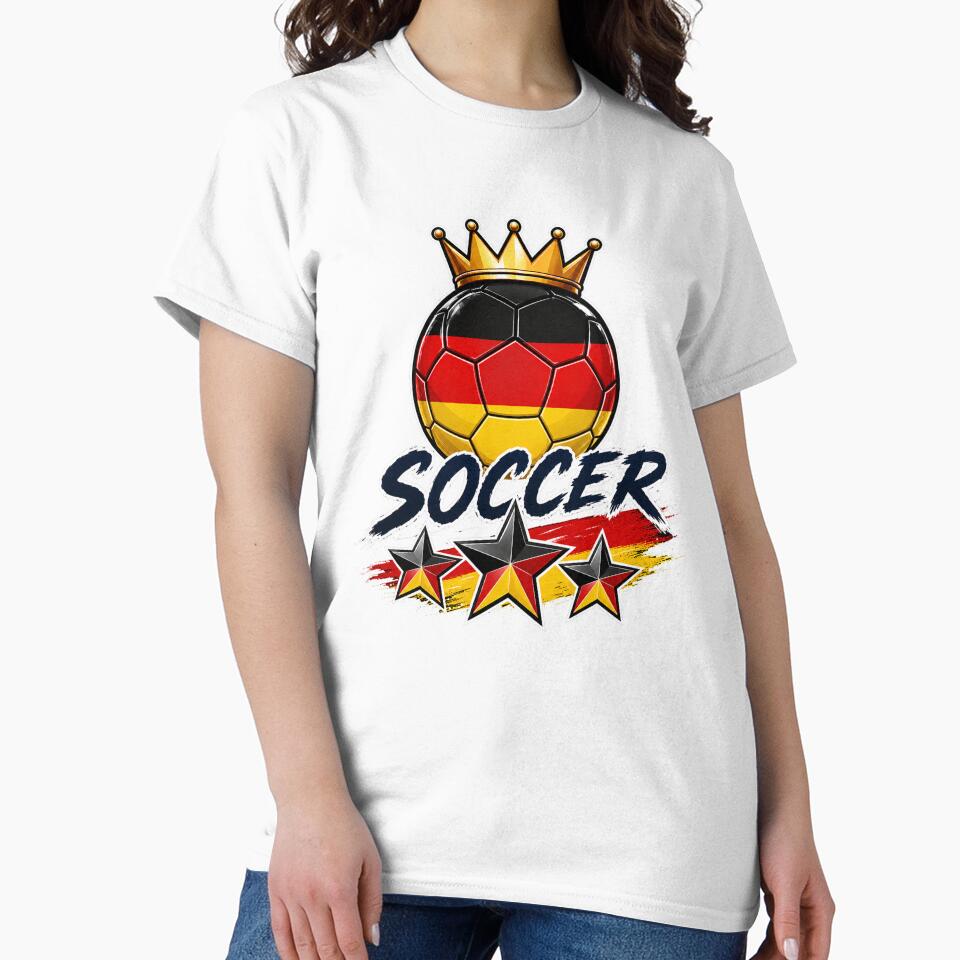 Germany Flag Crowned Soccer Ball by QuiteOrbit
