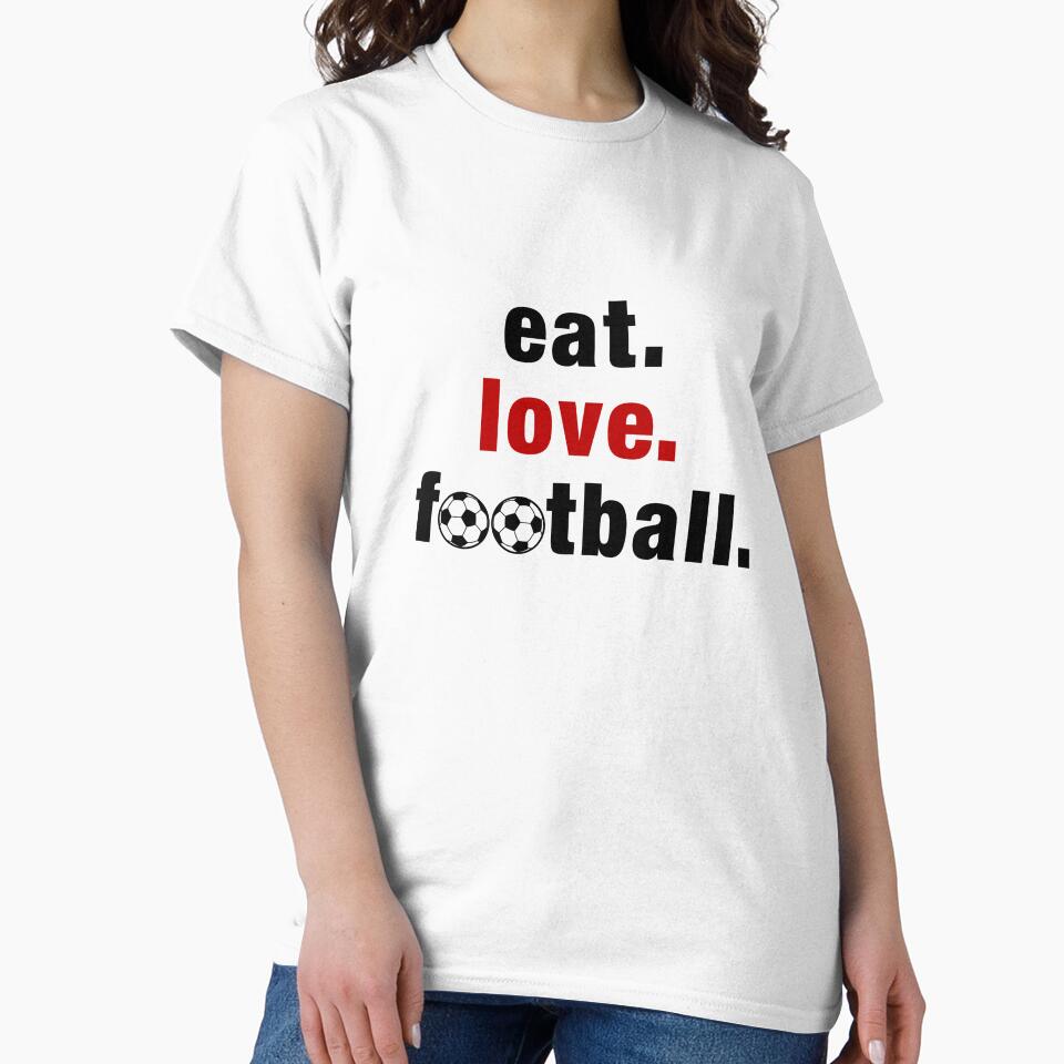 Eat Love Football - Soccer Sport Fan Quote by katemaxi