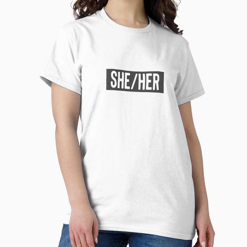 She Her Preferred Pronouns Premium T shirt by oblazzn