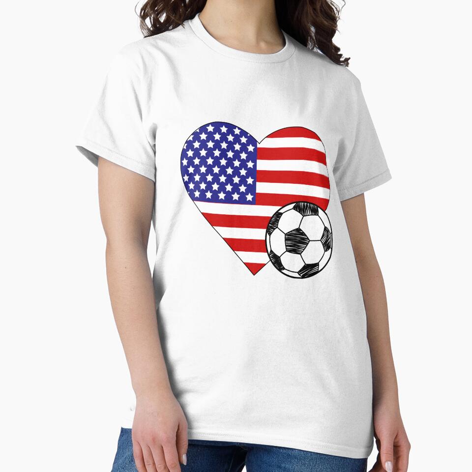 United States Soccer Heart Design by FinalScoreClub