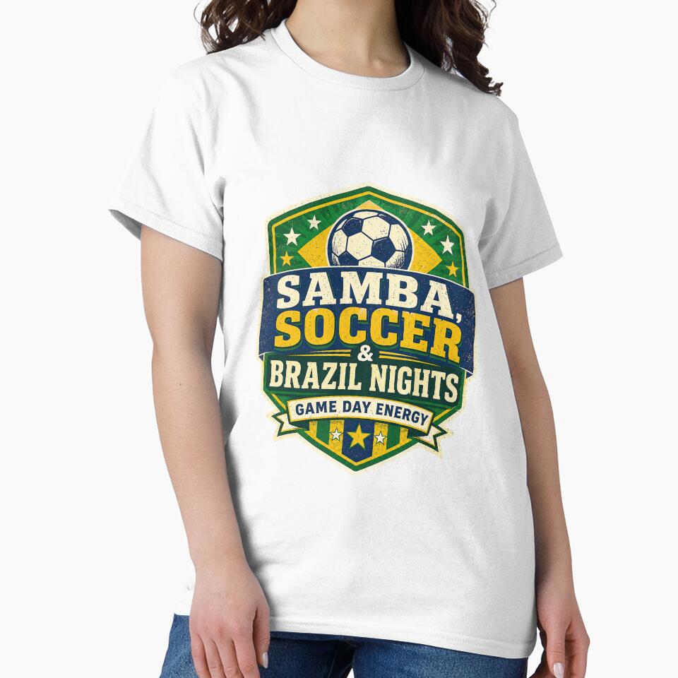 Samba Soccer Brazil Nights Game Day Badge by Arabic Ink Studio