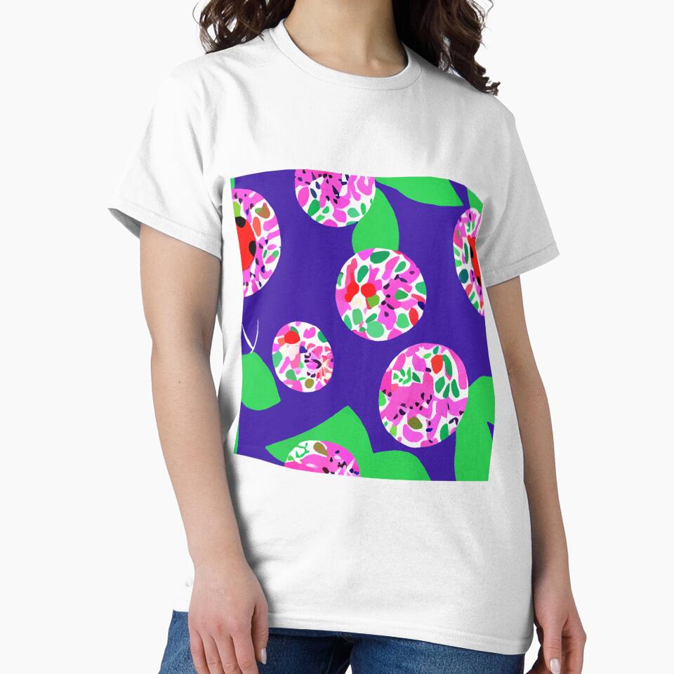 Purple, pink and green retro abstract by SophieClimaArt