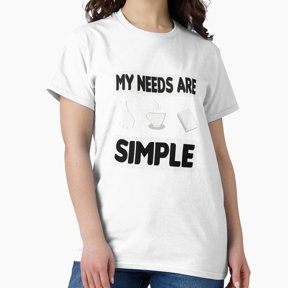 my needs are simple - Coffee Cat Books by Docartdesign
