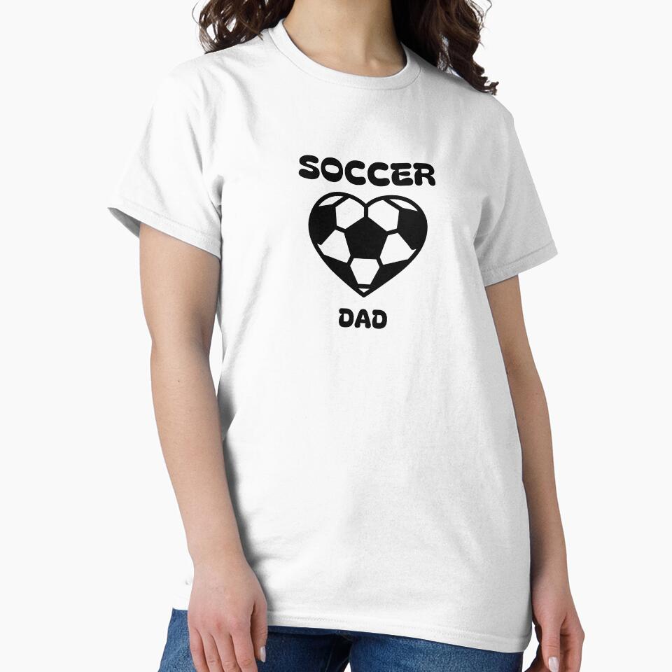 Soccer dad football heart shape design father love soccer father's day gifts by Panda  Art
