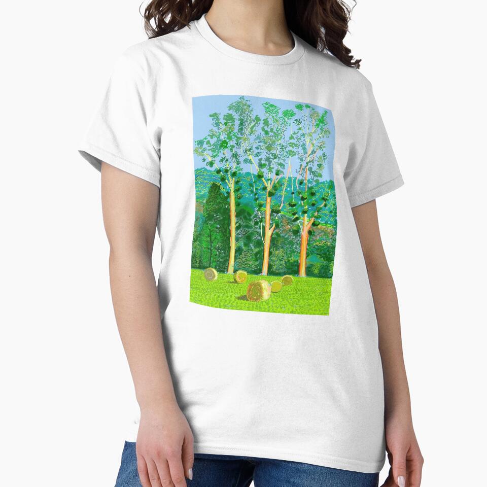 David Hockney Art - Three Trees Beautiful by DorisFinkbeiner