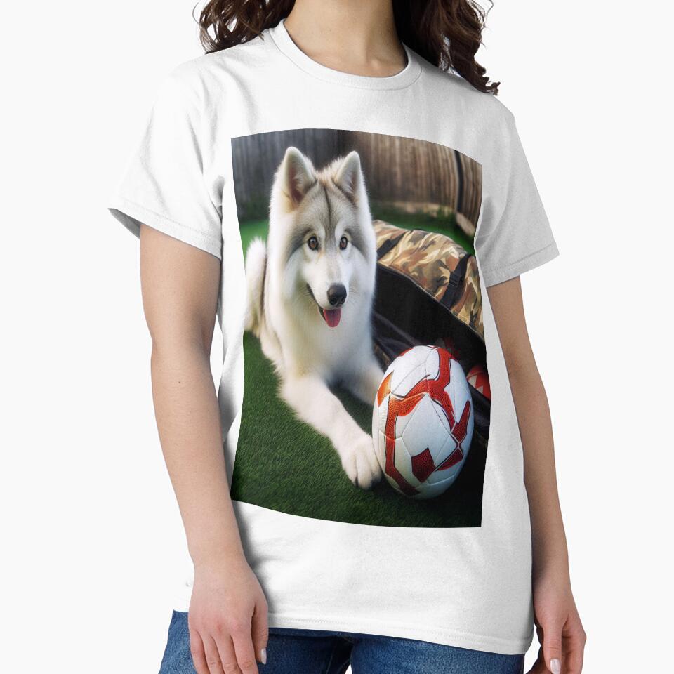 dog playing ball by E.D.CH designs.