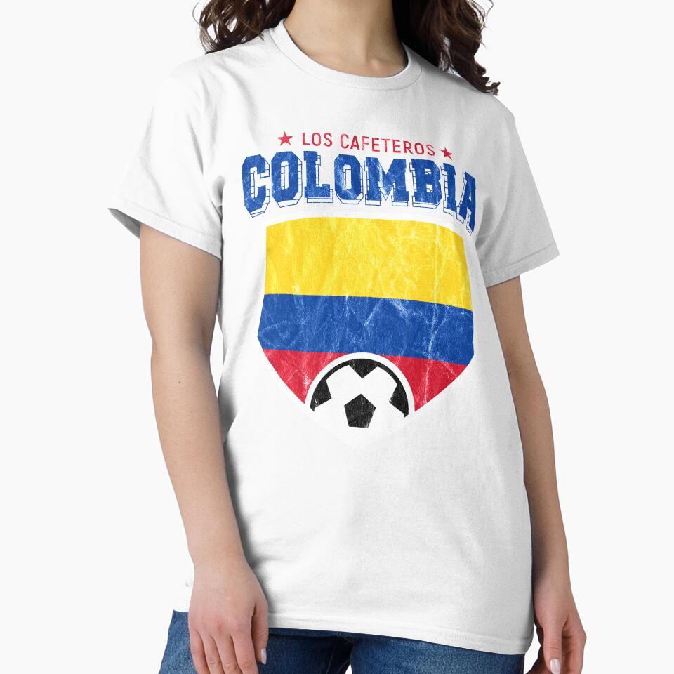 Colombia Football National Flag T Shirt World Soccer Jersey Cup by screenworks
