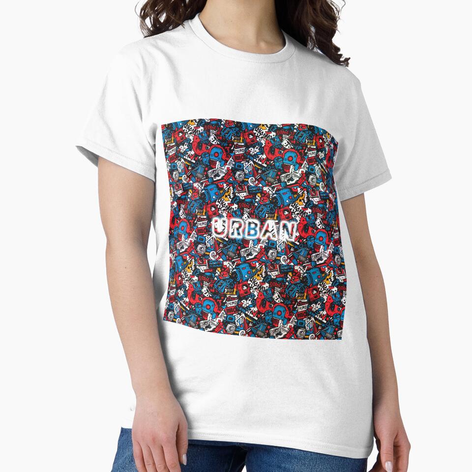 Urban Red & Blue Graffiti by Designifying