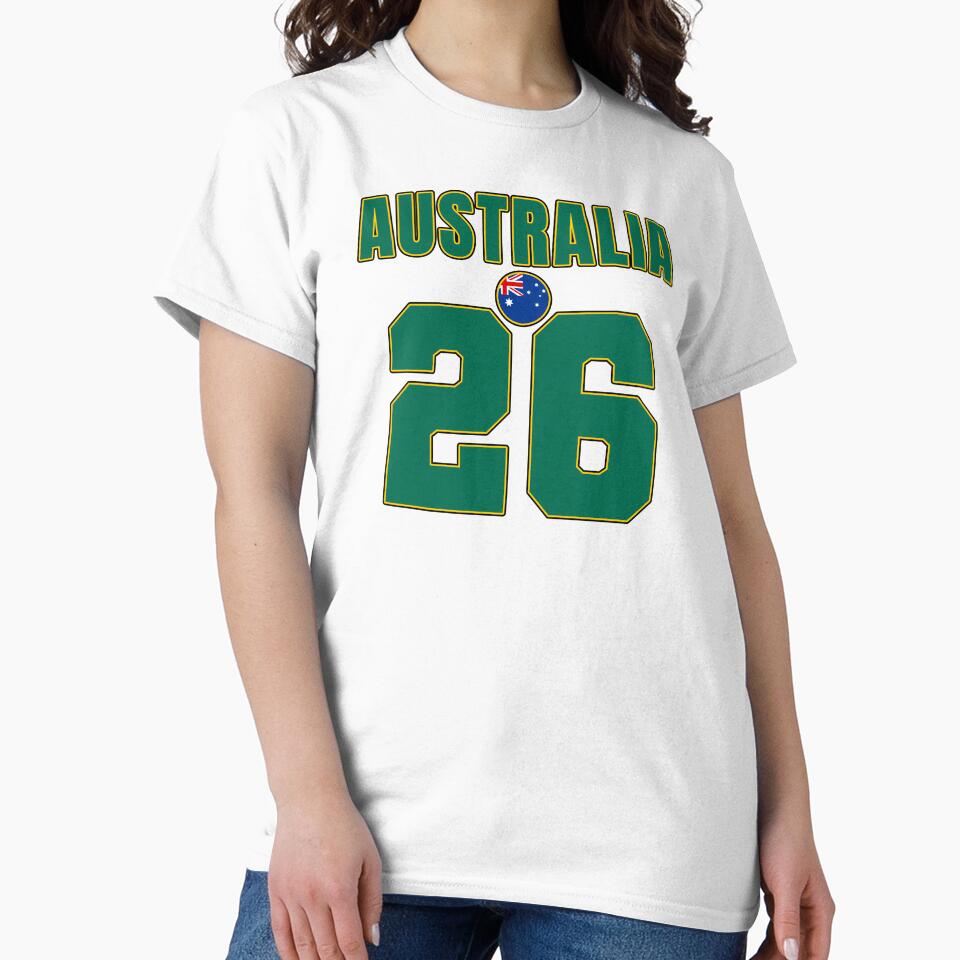 Australia 26 Football Shirt Style Design – Australia National Team Apparel by The Hairy Melon