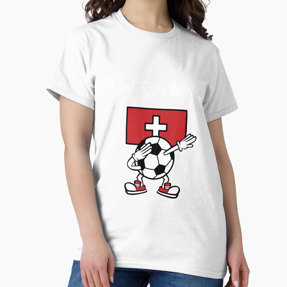 SWITZERLAND - Dabbing Football Soccer Ball - SWITZERLAND Flag by Darling DeDe