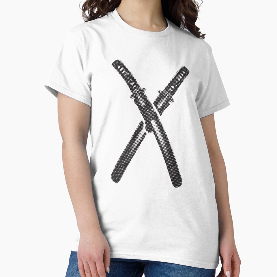 Graphic Art Japanese Swords by Audrey Fleury
