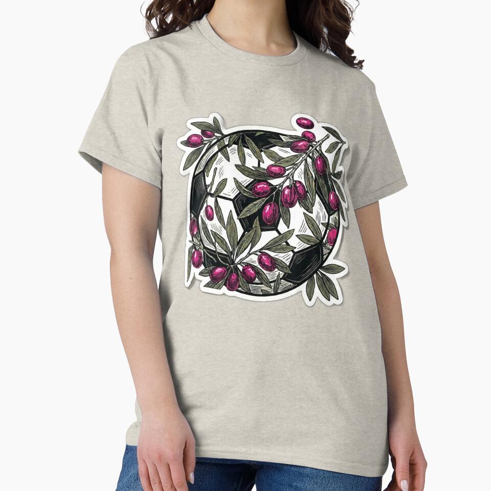 Retro 90s Football Olive Tree Branch Pink Soccer 2026 Aesthetic by Fatomfatom
