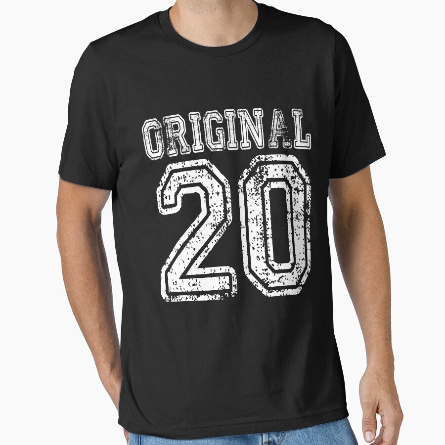 Original 20 2020 1920 T-shirt Birthday Gift Age Year Old Boy Girl Cute Funny Man Woman Jersey Style by arcadetoystore