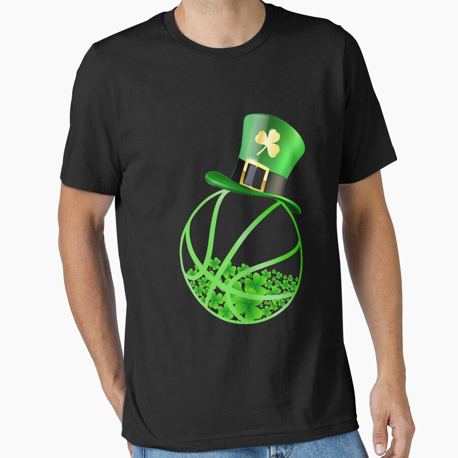 Basketball Shamrock St.Patrick's Day T-shirt by TeeGigi
