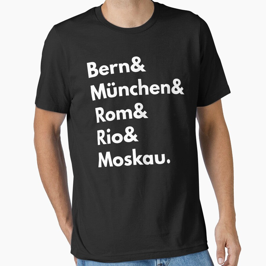 Bern München Rom Rio Moskau - Germany Football Fan T-Shirt by geeksta