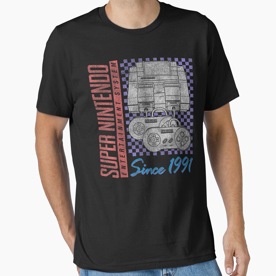 Nintendos Funny Entertainment Systems Retro Faded 1991 Logo by SilasYuN