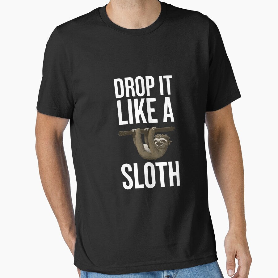 Drop It Like A Sloth Funny Sloth Monkey Novelty Long Sleeve T-Shirt by oltonomer8