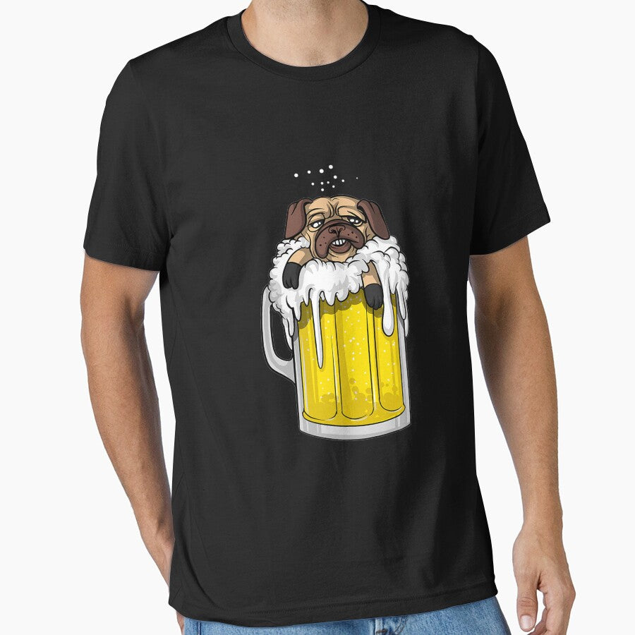 Pug Dog Beer Drinking Party Funny Men Women Premium TShirt34 by gbrenda