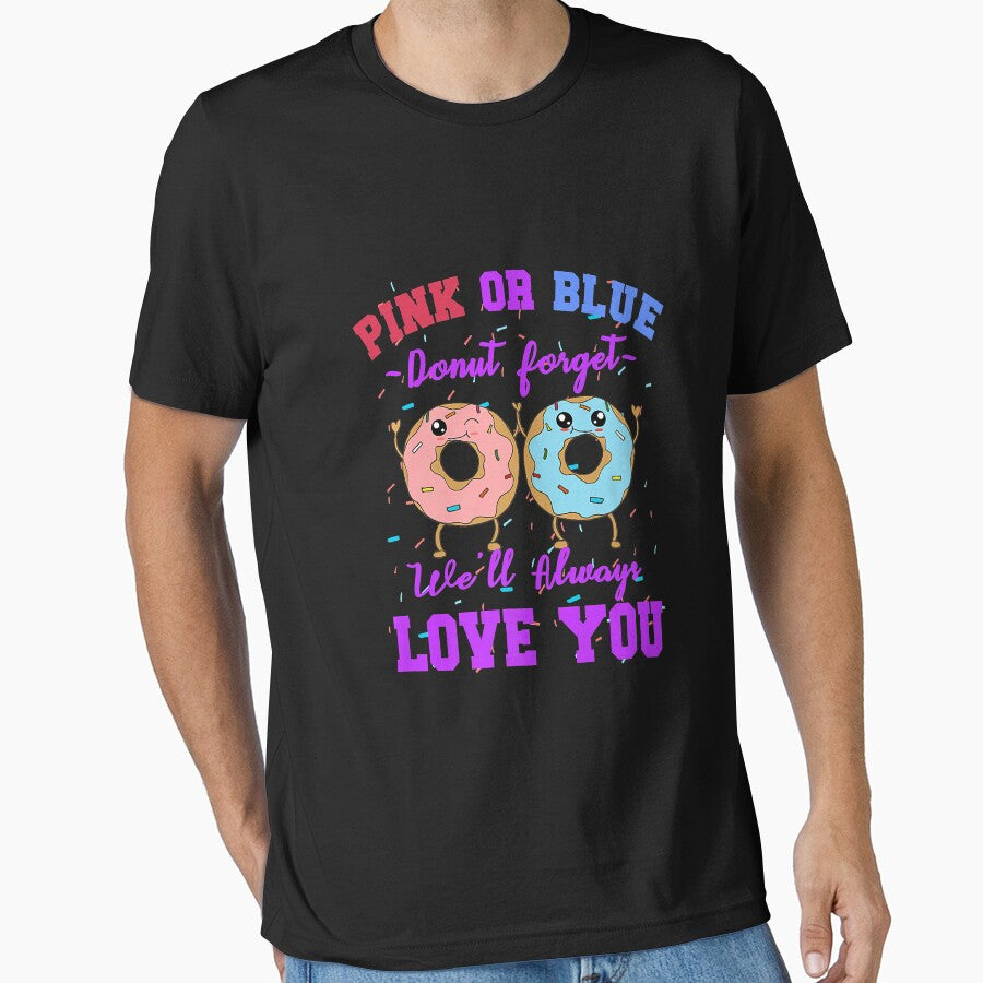 Pink or Blue Donut Forget We Love You Gender Reveal Quote Premium by AnitaJGreenspan