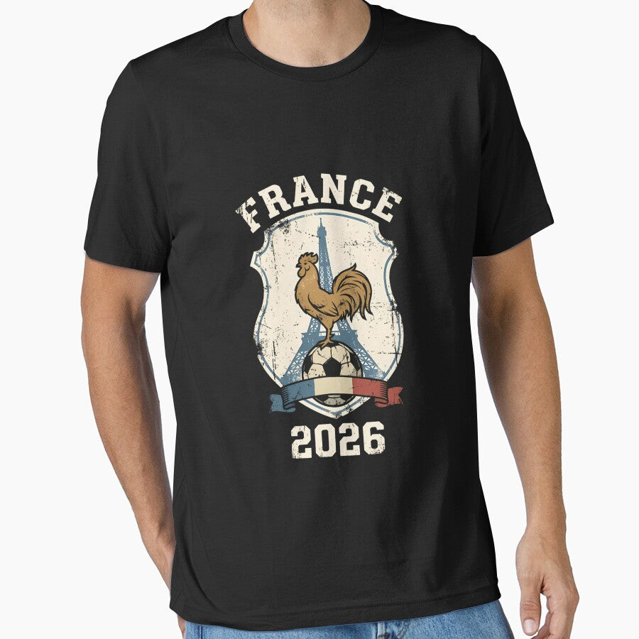 France 2026 Football Crest With Rooster by donwolfonline