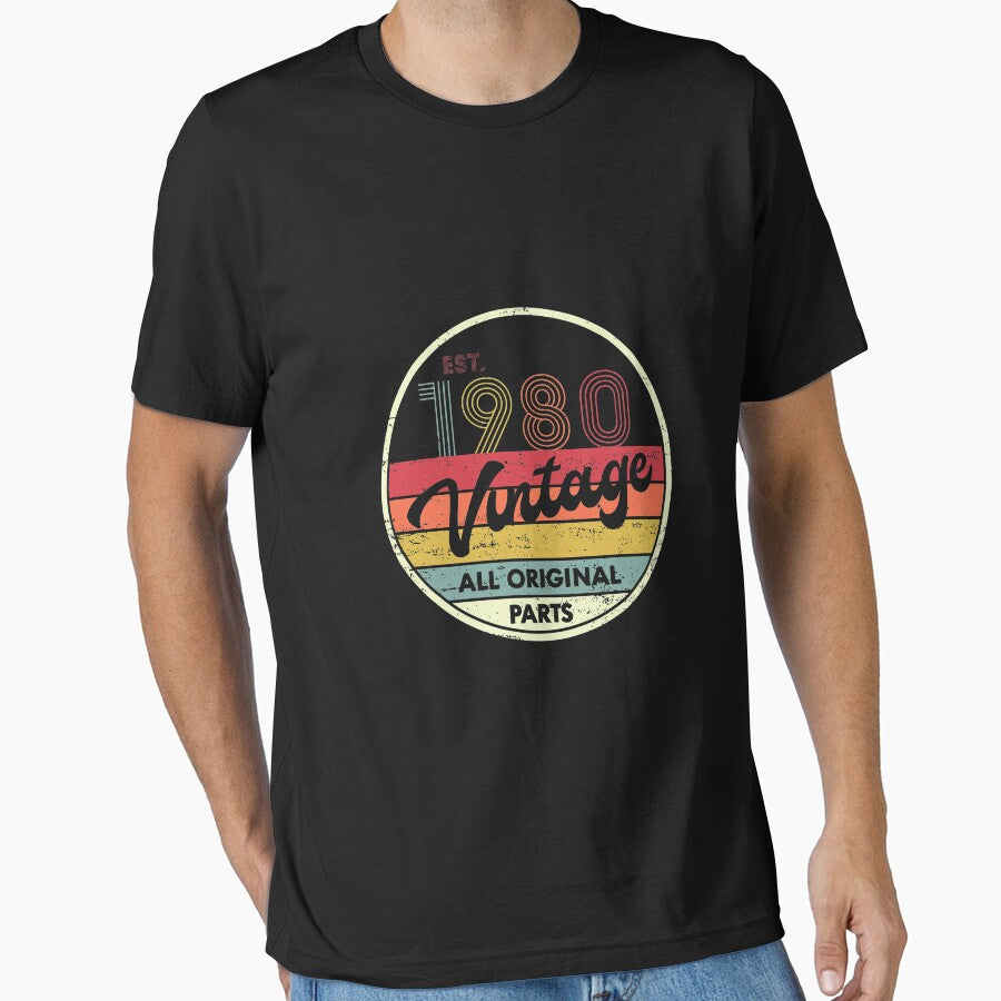 Retro Vintage 1980 TShirt 40th Birthday Gifts 40 Years Old Long Sleeve T-Shirt by allahamher