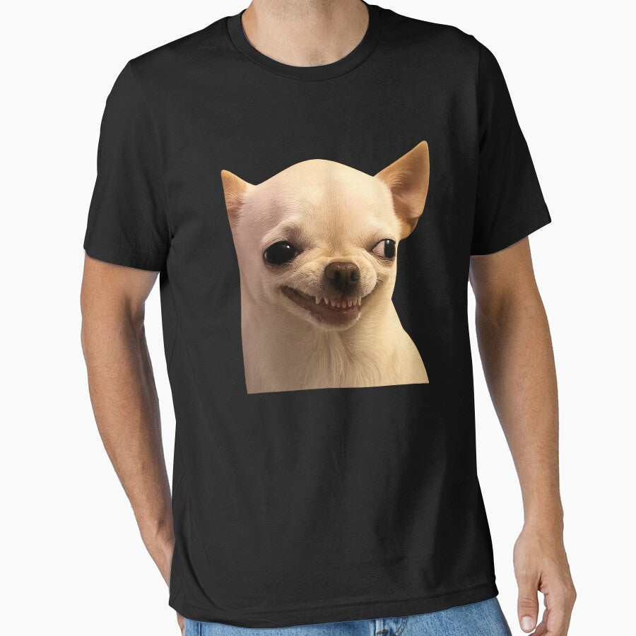 Funny Chihuahua Meme, Smirking Dog Face, Grinning Chihuahua by toongstudio