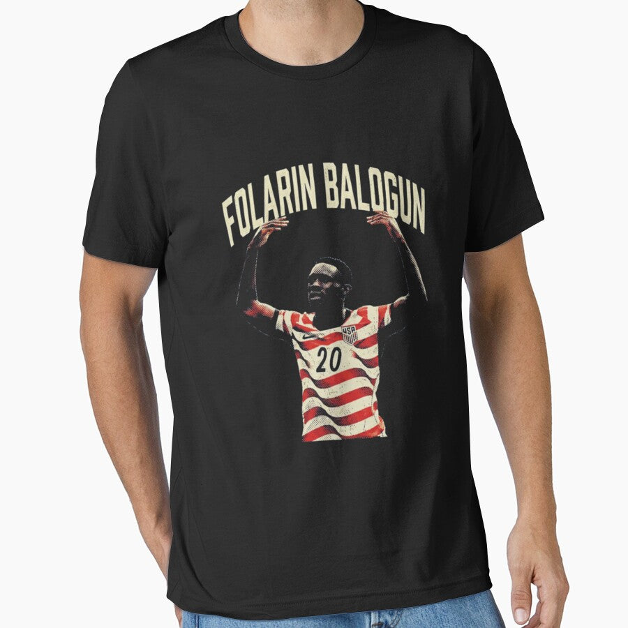 Folarin Balogun Soccer Striker Football Retro 2026 World Cup by Phillipsalexan