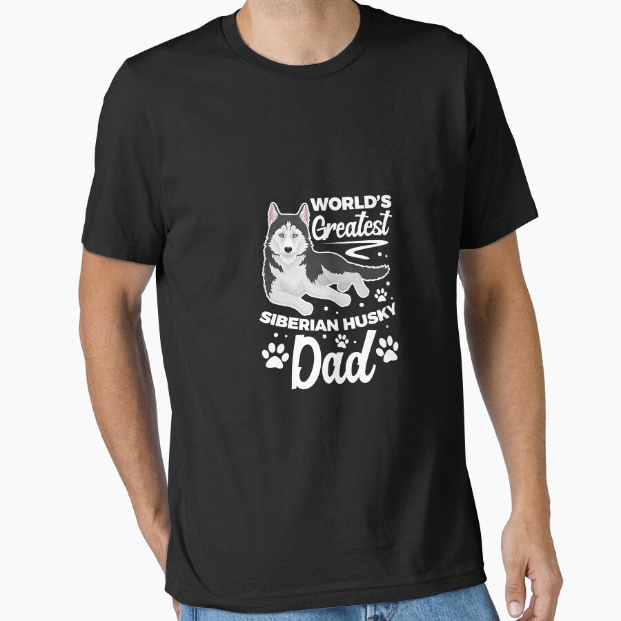 Mens Siberian Husky Dad Funny Dog Dad Father's Day Premium by ivinfarris