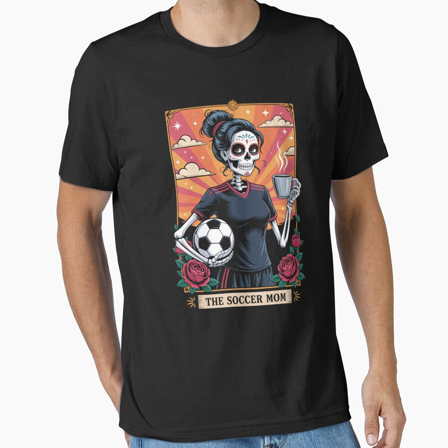 Soccer Mom Tarot Card Skeleton Game Day by RayhendersonArt