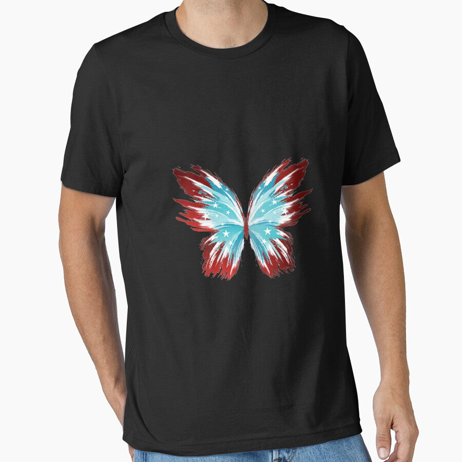 Butterfly USA Patriotic Cute 4th Of July Womens Premium by toricak06
