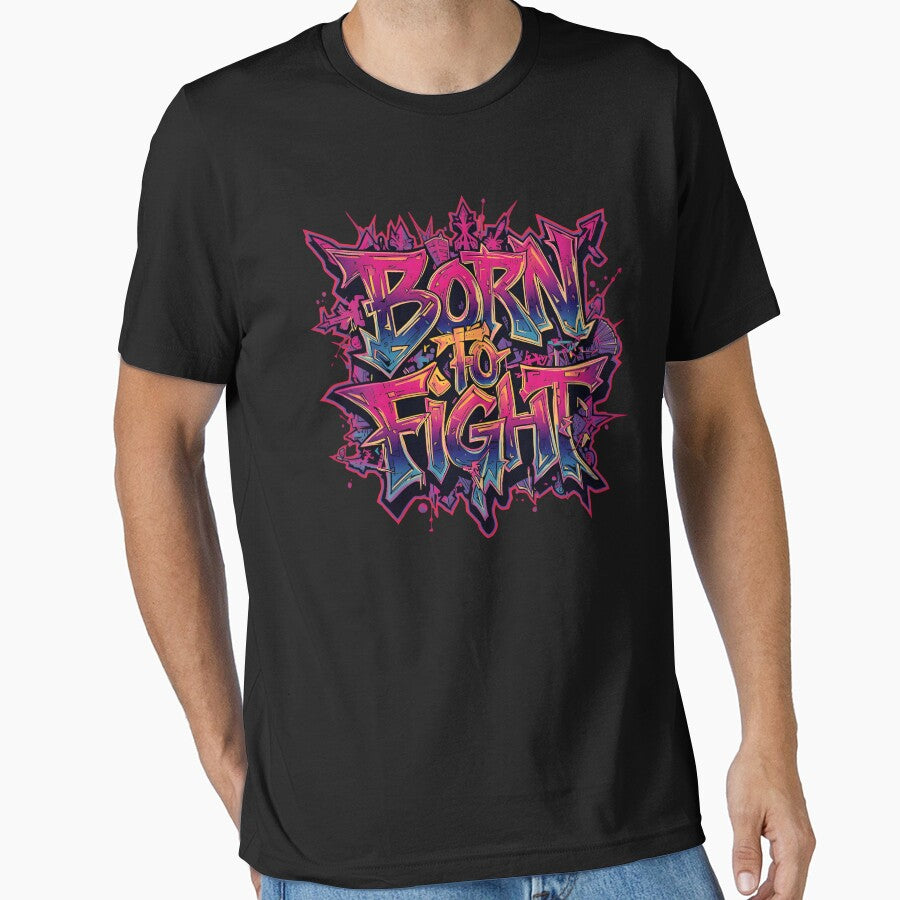 Born to Fight Graffiti Art – Urban Street Style Design by typoinspired