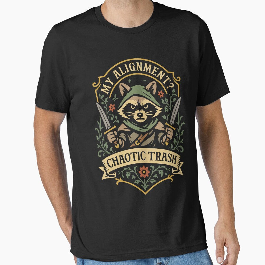 Chaotic Trash Alignment Funny Raccoon by pixeptional