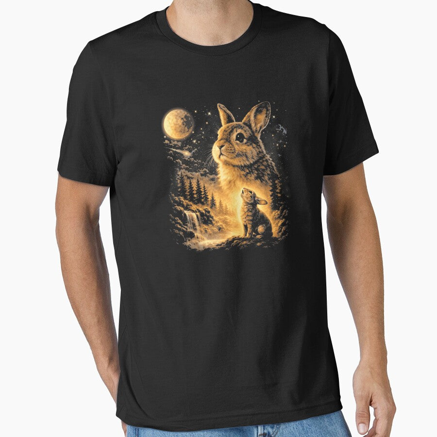 Vintage Howling Bunny to The Moon Retro 90s Funny Rabbit by SpectrumShades