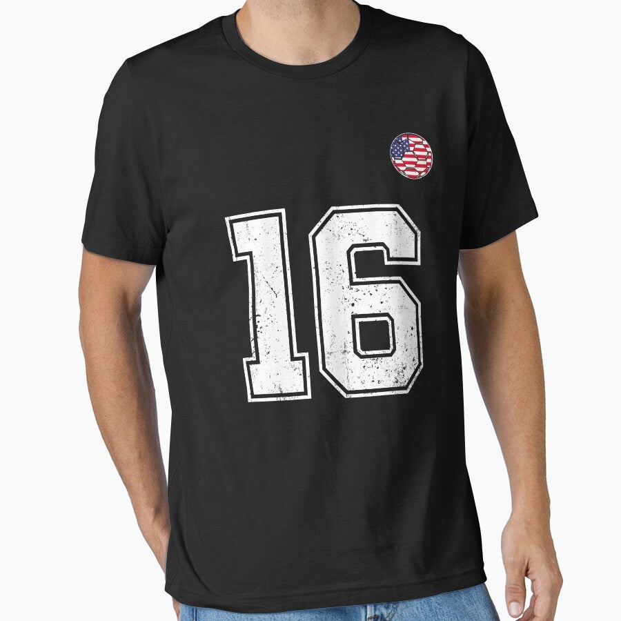 Soccer player Jersey number 16 Usa Fans by RoyesButler