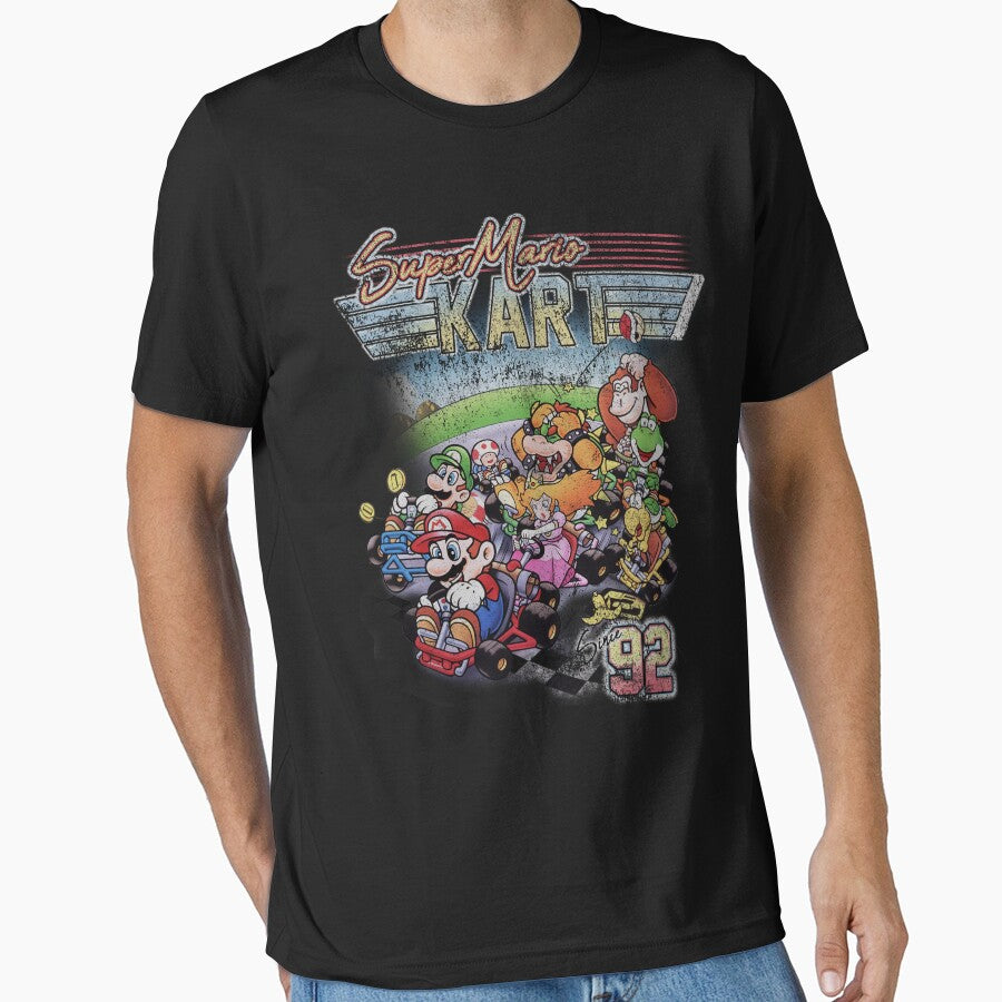 Mario Kart Vintage '92 Distressed Nintendo Group Collegiate by FifthSun