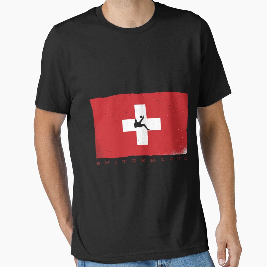 Football Switzerland Jersey Flag Fan Soccer Gift Classic T-Shirt by flvbelgrace