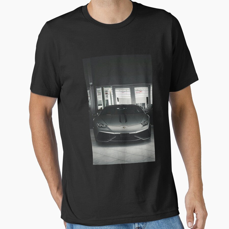 Stealth Gray Lamborghini Huracán Premium Scoop T-Shirt by psqhetori