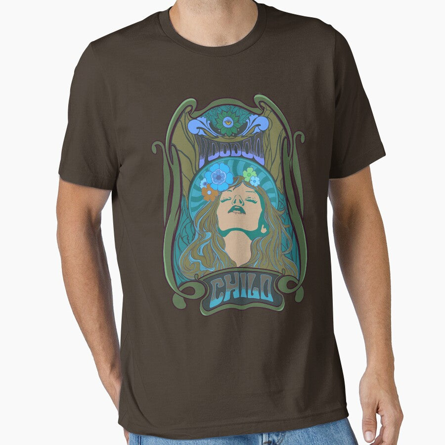 Copie de Pyschedelic vintage 60s hippie design - Voodoo child - Blue version by Yoginath
