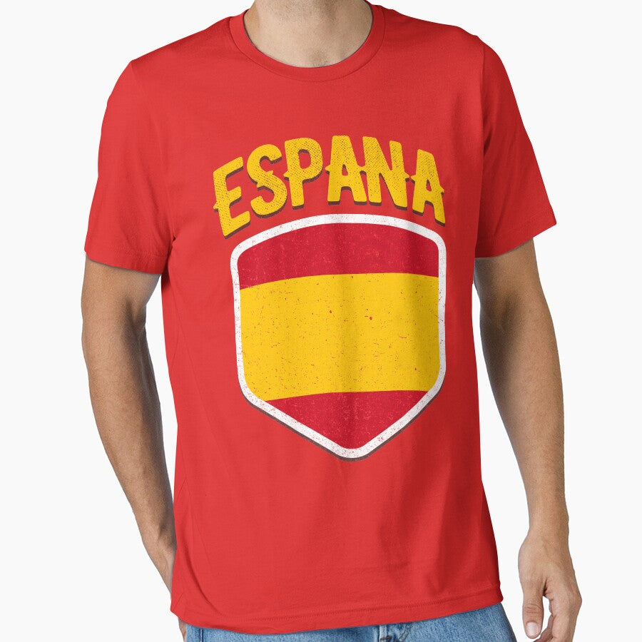 Spain National Flag World Sport Stadium Fans T Shirt Supporter Jersey Football Cup TShirt by screenworks