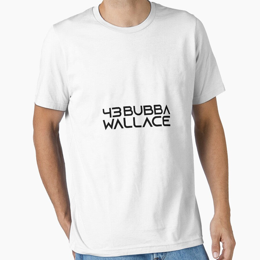 Bubba Wallace Car Number 43 Slim Fit T-Shirt by allalsimmou