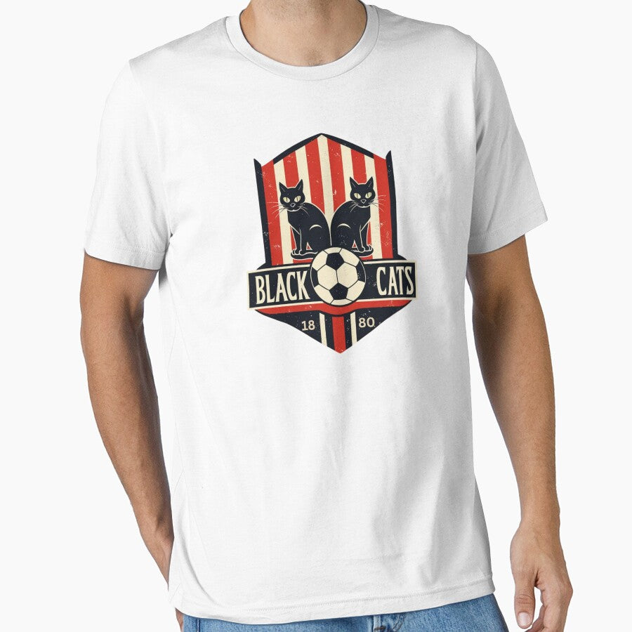 vintage sunderland t-shirt, sunderland sticker, black cats shirt by Bits & Bops Boutique