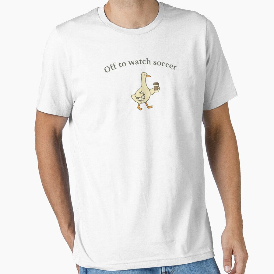 Off To Watch Soccer Goose Funny Soccer Mom Goose by krystalRomanart