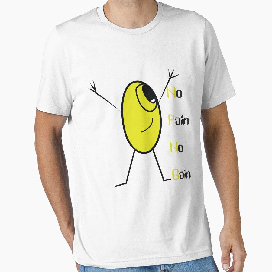 No Pain No Gain Slim Fit T-Shirt by MjdFuture