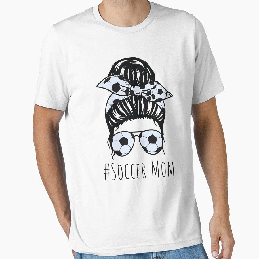 Funny Women Soccer Mom Life Bonus Mom Mothers Day sporting Mom Messy Bun by KAYDEE01212 ✨