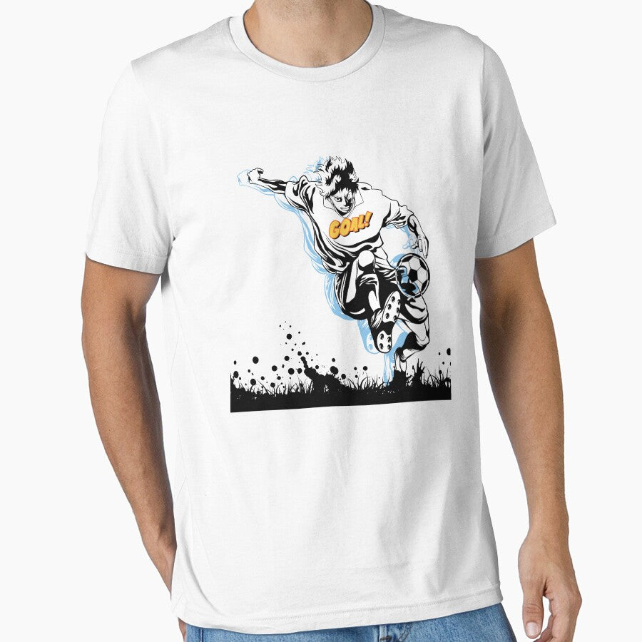 Anime Soccer Star – Dynamic Goal Kick Sports Manga Art by MOTAS FASHION