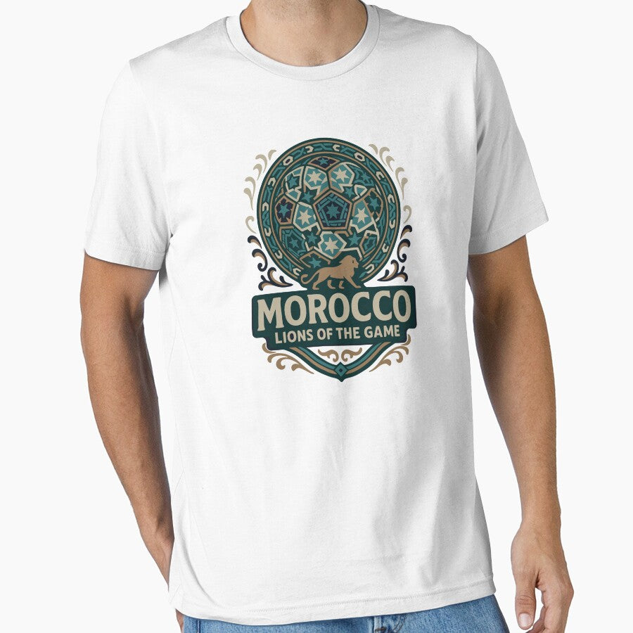 Morocco Lions of the Game | Moroccan Soccer Heritage Design by PrintMastery
