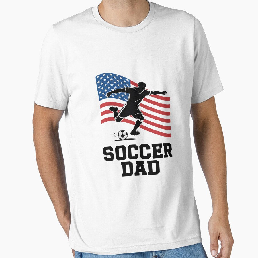 Soccer Dad Cool Soccer Family USA American Flag by DarioRosales