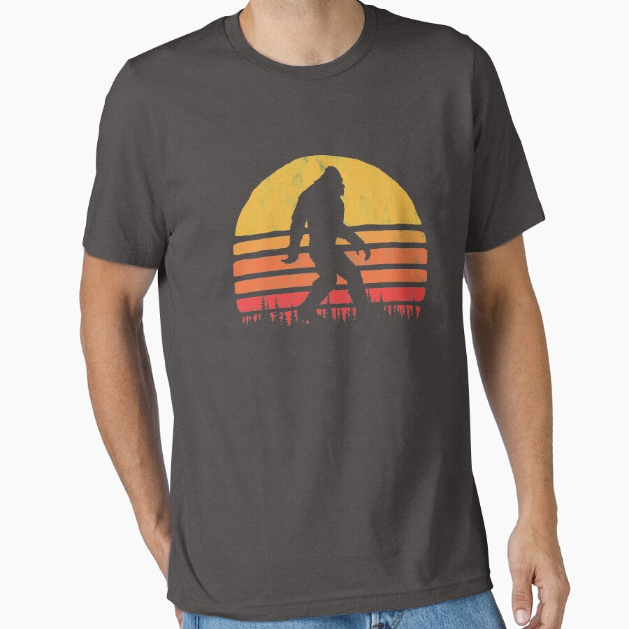 Retro Bigfoot Silhouette Sun Vintage  - Believe! by giantstepdesign