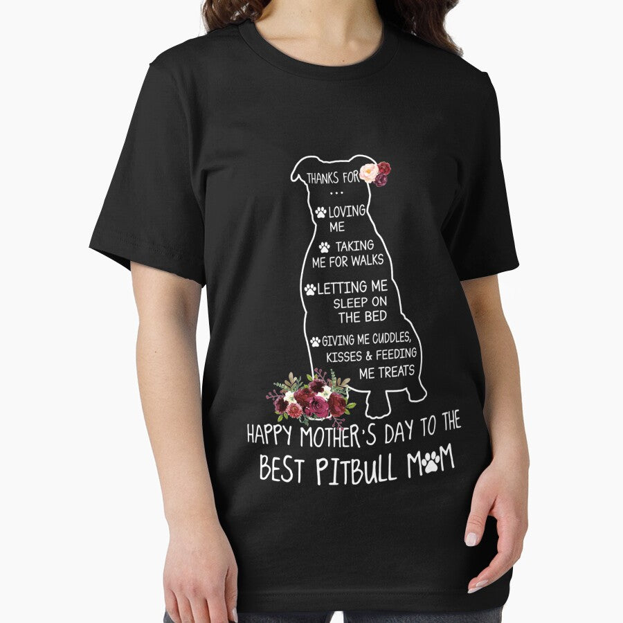 Best Pitbull Mom  Funny Dog Mom Idea For Mothers Day Long Sleeve TShirt116 by etamarapk